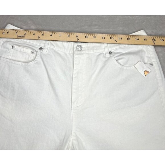 Talbots Boot Leg White Stretch Denim Jeans Womens Fit Size 14M - Picture 12 of 14